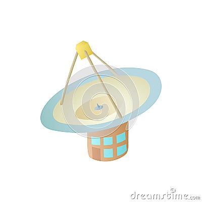 Satellite communication station icon Vector Illustration