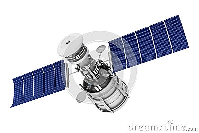 Satellite communications Cartoon Illustration