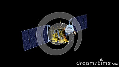 Satellite Deploys Solar Panels Stock Video - Video of deploy, express:  61945425