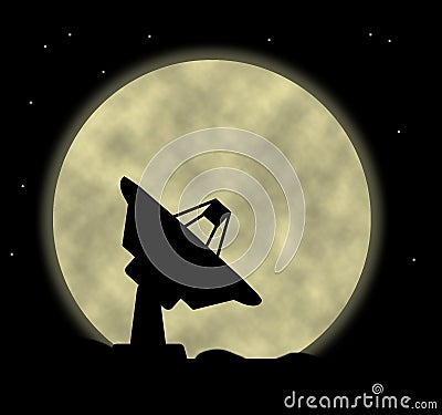 Satellite Dish Cartoon Illustration