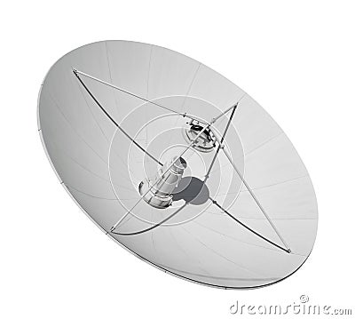 Satellite dish antenna isolated on white background. bBg mesh satellite dish isolated Stock Photo