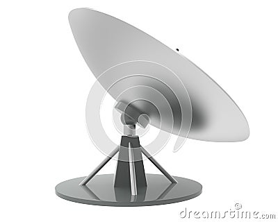 Satellite dish with clipping path Stock Photo