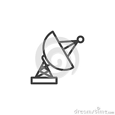 Satellite Dish line icon Vector Illustration