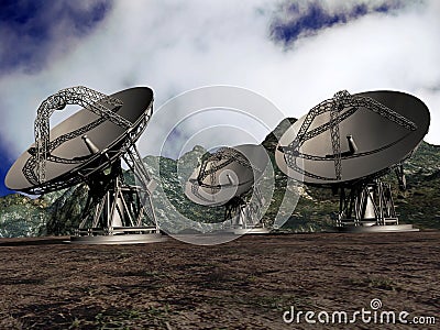 Satellite dishes Stock Photo