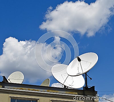 Satellite Dishes Stock Photo