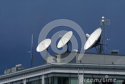 Satellite dishes Stock Photo