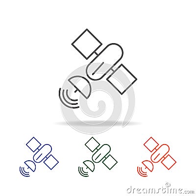 Satellite Icon. Element of a space multi colored icon for mobile concept and web apps. Thin line icon for website design and devel Stock Photo