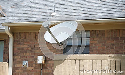 Satellite Television Dish Stock Photo