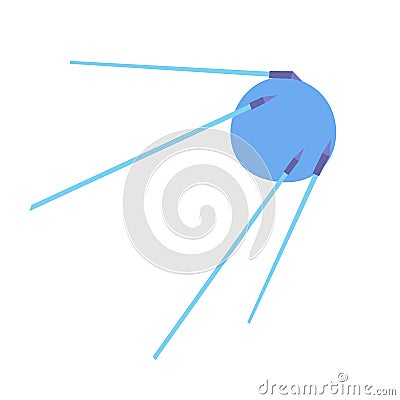 Satellite vector icon. Pinion cartoon style sticker Vector Illustration