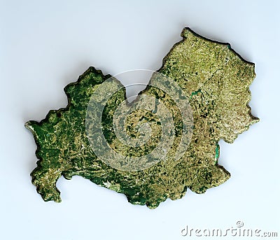 Satellite view of the Molise region. Italy. Stock Photo