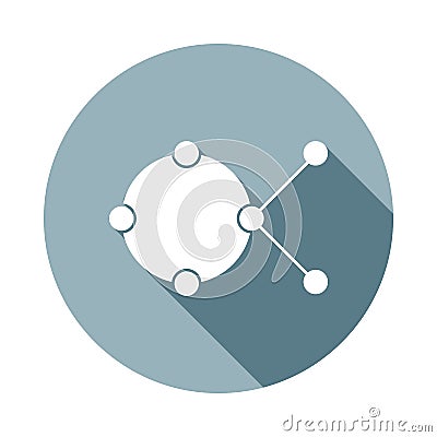 Satelliteicon in Flat long shadow style. One of web collection icon can be used for UI, UX Stock Photo