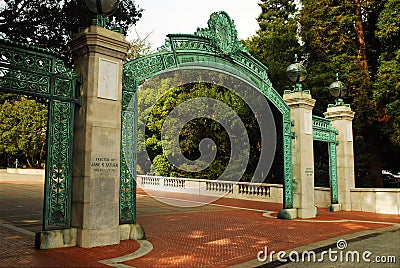Sather Gate, Cal Berkeley Editorial Stock Photo