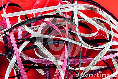 Satin ribbons Stock Photo