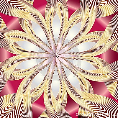 Satin Zebra Flower Vector Illustration