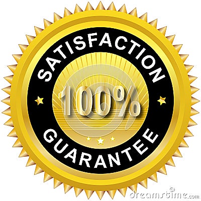 Satisfaction guarantee label Vector Illustration