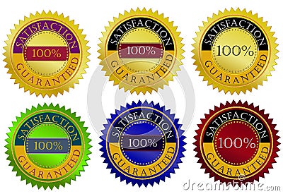 Satisfaction guarantee seal Vector Illustration