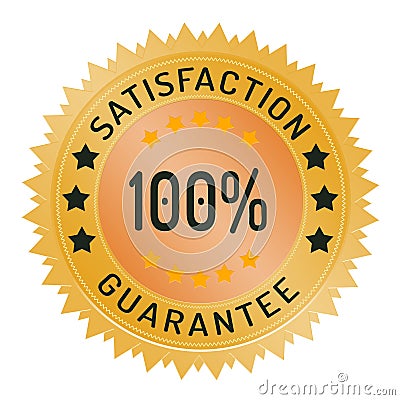 100% satisfaction guarantee stamp isolated on white Stock Photo