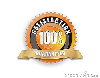 Satisfaction Guaranteed 100% Vector Illustration