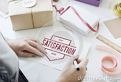 Satisfaction Happy Service Client Customer User Concept Stock Photo