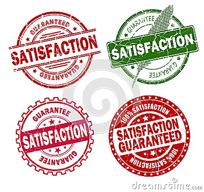 Satisfaction stamps Stock Photo