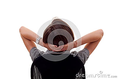 Satisfied business woman Stock Photo