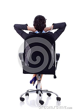 Satisfied business woman Stock Photo