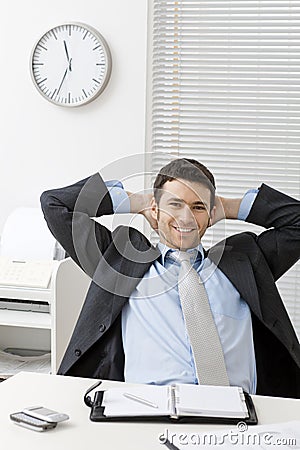 Satisfied businessman Stock Photo