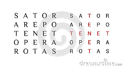 SATOR AREPO TENET OPERA ROTAS. The famous antique palindrome. Vector illustration Vector Illustration