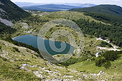 Satorsko lake - in the western regions of Bosnia Stock Photo