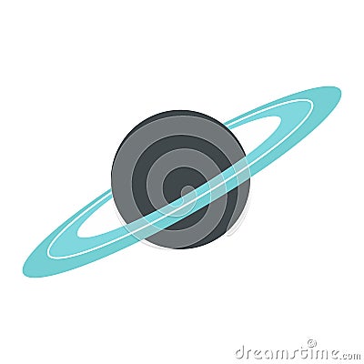 Saturn flat icon Stock Photo