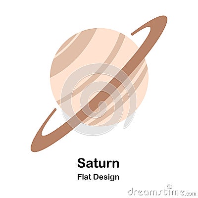 Saturn Flat Illustration Vector Illustration