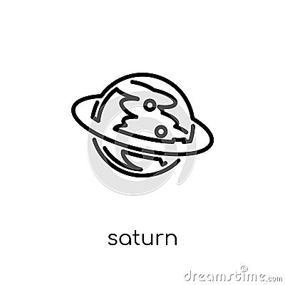 Saturn icon from Astronomy collection. Vector Illustration