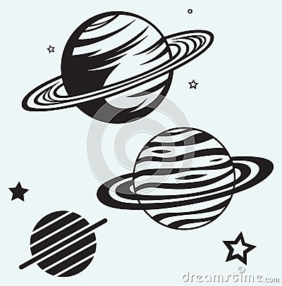 Saturn Planet Vector Illustration