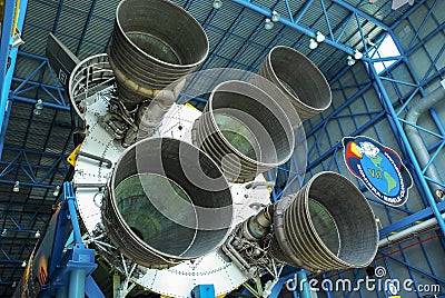 Saturn 5 Rocket Engines Editorial Stock Photo