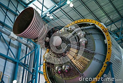 Saturn V Moon Rocket Third Stage Engine Editorial Stock Photo