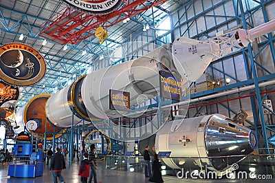 Saturn V Rocket, Cape Canaveral, Florida Editorial Stock Photo