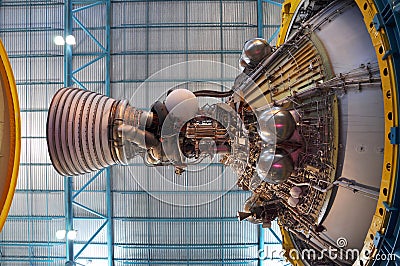 Saturn V Rocket Engines, Cape Canaveral, Florida Editorial Stock Photo