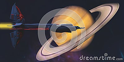 Saturn Visit Stock Photo