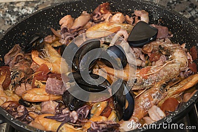 Sauce allo scoglio Stock Photo