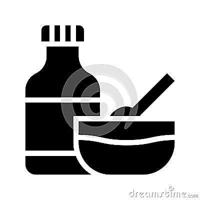 Sauce vector, Barbecue related solid style icon Vector Illustration