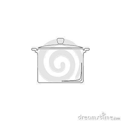 Saucepan. flat vector icon Vector Illustration