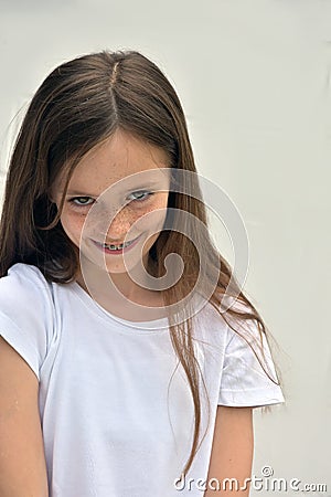 Saucy teenager girl Stock Photo