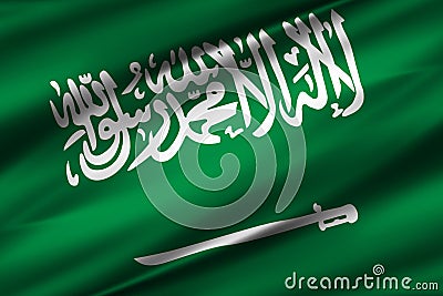 Saudi arabia flag illustration Cartoon Illustration