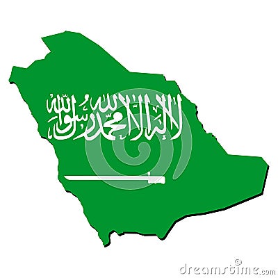 Saudi Arabia Map Flag Stock Images - Image: 8080714