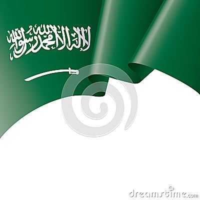 Saudi Arabia flag, vector illustration on a white background Vector Illustration