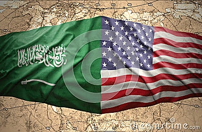 Saudi Arabia and United States of America Stock Photo