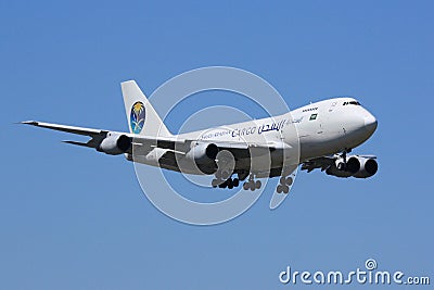 Saudi Arabian Cargo aircraft Editorial Stock Photo