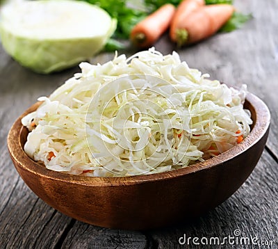 Sauerkraut (marinated cabbage) Stock Photo