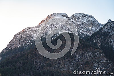 Sauling Mountain peak at Ammergau Alps - Schwangau, Bavaria, Germany Stock Photo