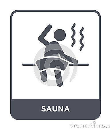 sauna icon in trendy design style. sauna icon isolated on white background. sauna vector icon simple and modern flat symbol for Vector Illustration